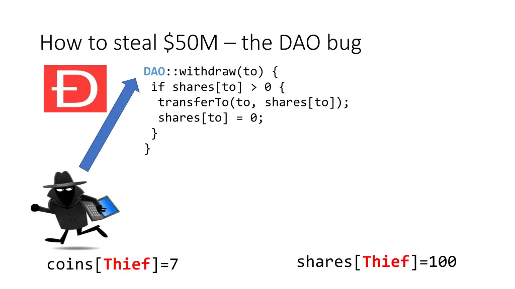 how to steal 50m the dao bug