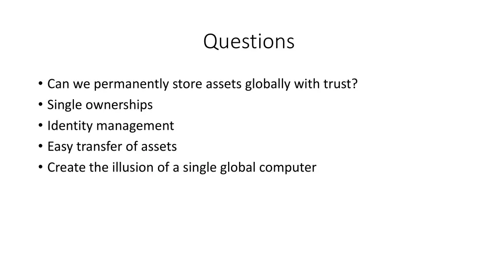 questions