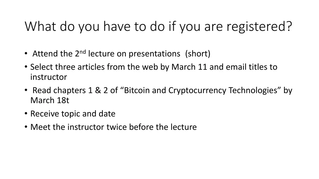 what do you have to do if you are registered