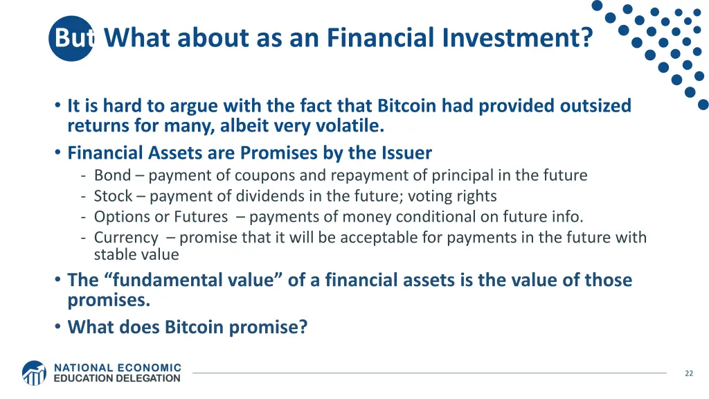 but what about as an financial investment