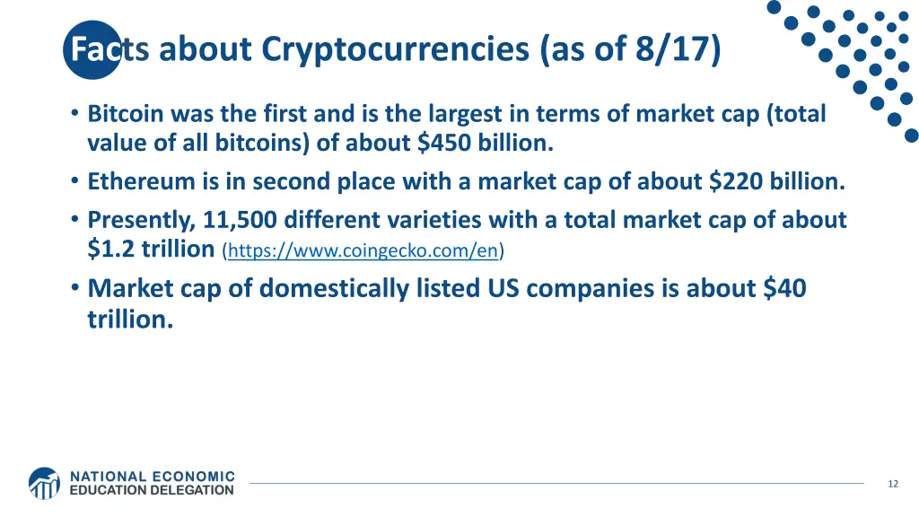 facts about cryptocurrencies as of 8 17