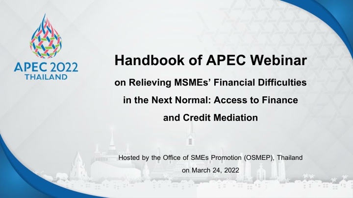 handbook of apec webinar on relieving msmes