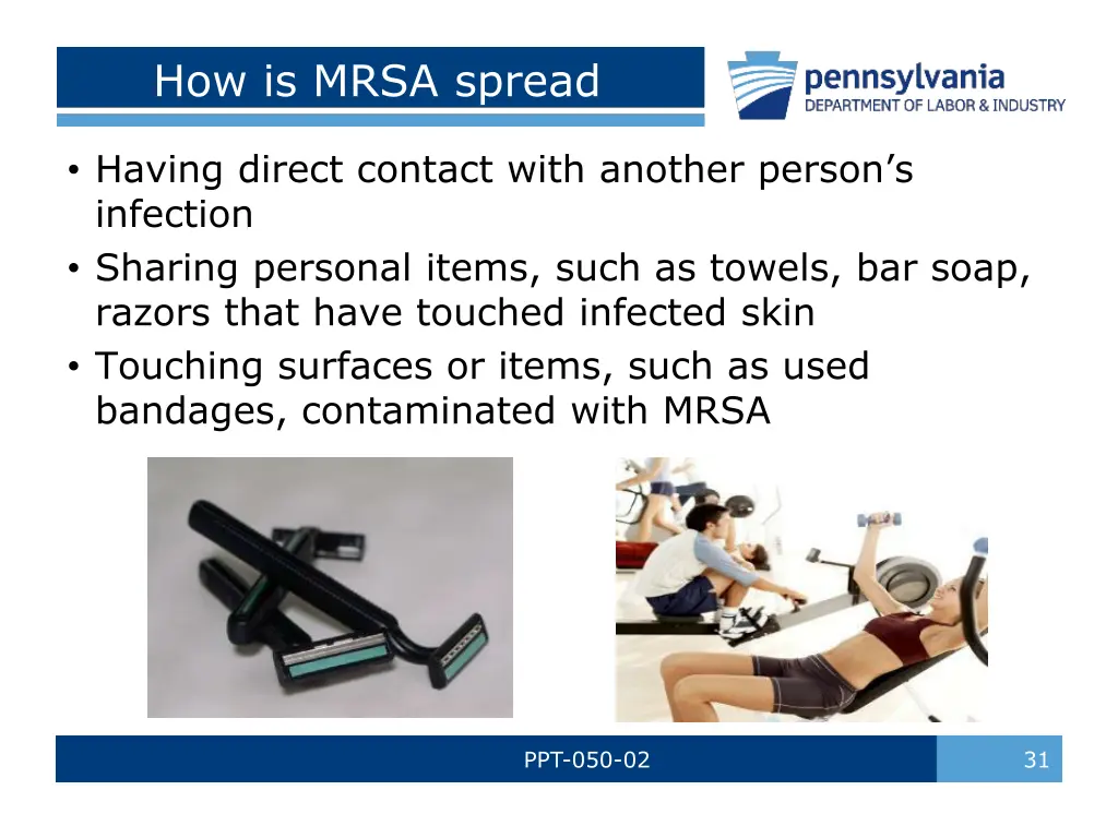how is mrsa spread