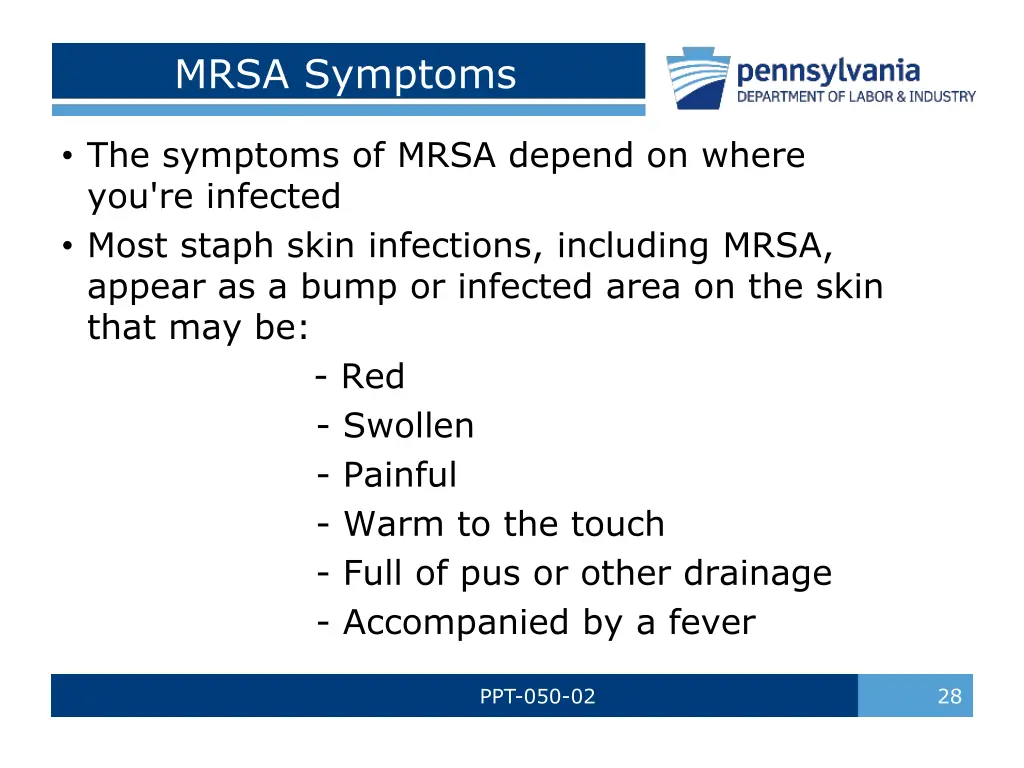 mrsa symptoms