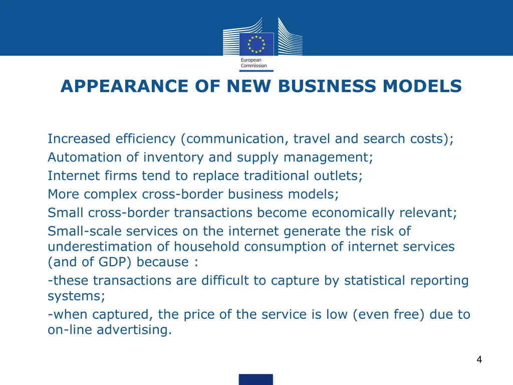 appearance of new business models