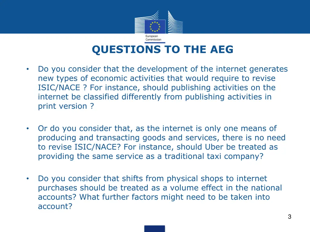 questions to the aeg