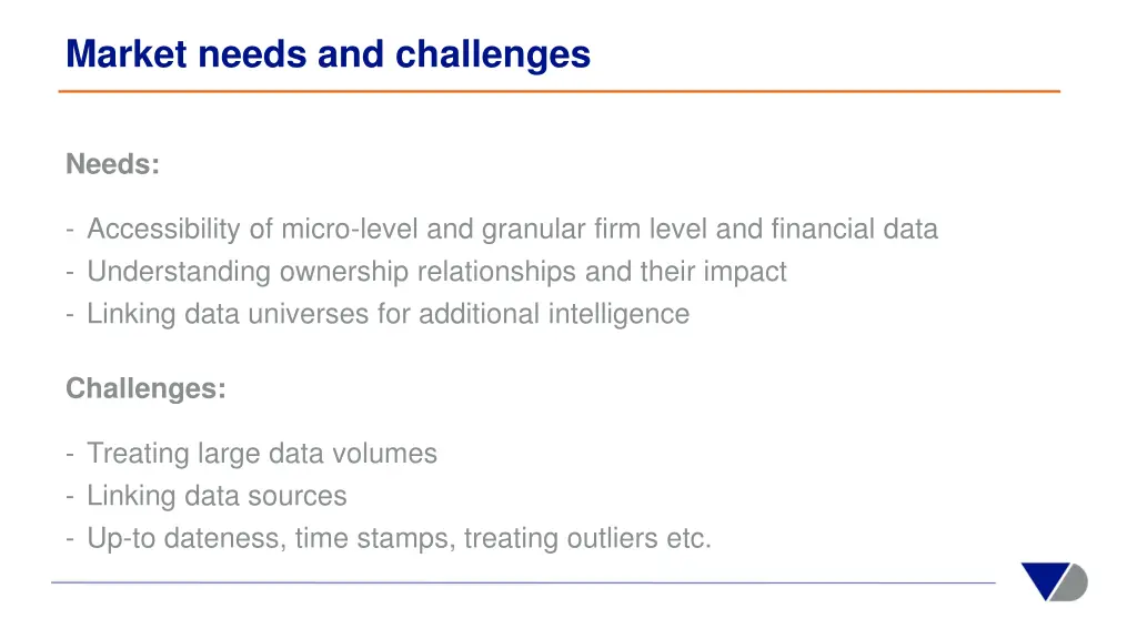 market needs and challenges