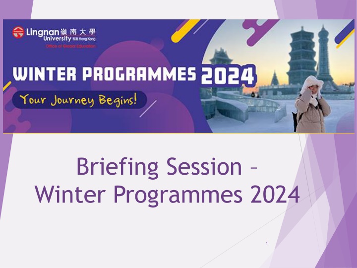 briefing session winter programmes 2024