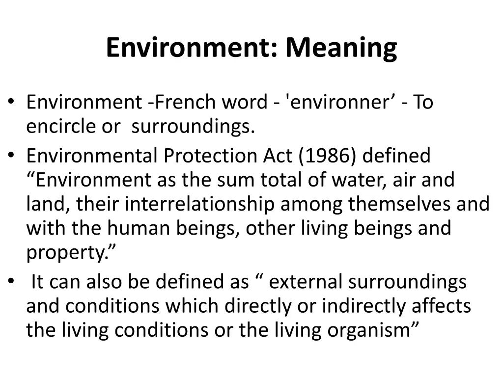 environment meaning