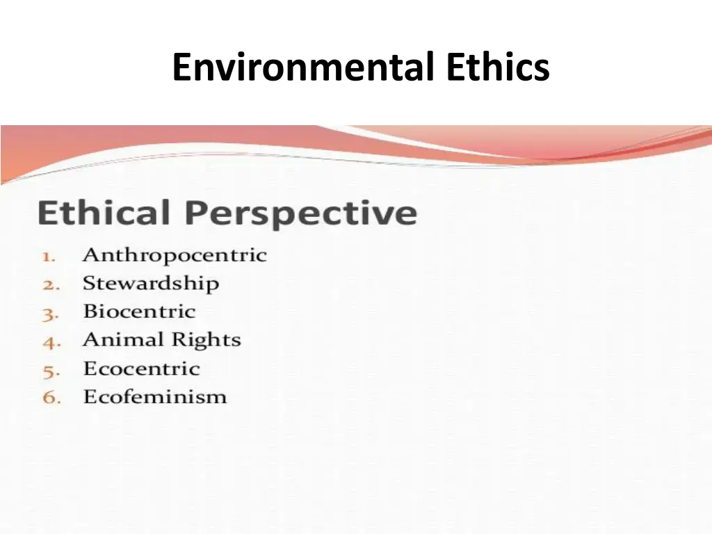 environmental ethics
