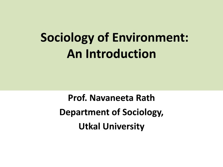 sociology of environment an introduction