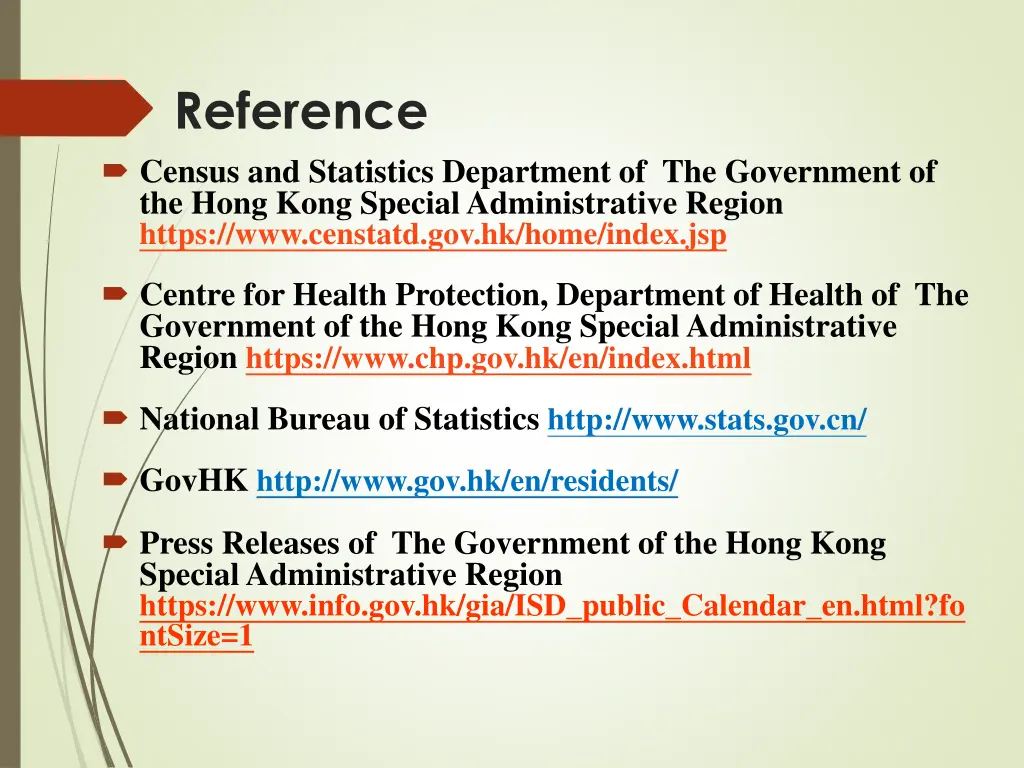 reference census and statistics department