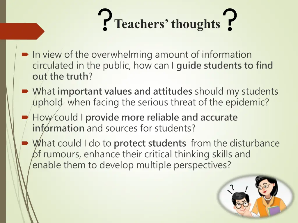 teachers thoughts