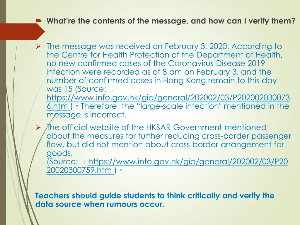 what re the contents of the message