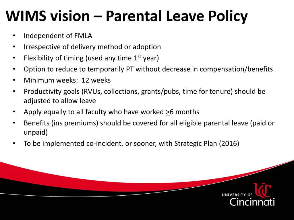wims vision parental leave policy