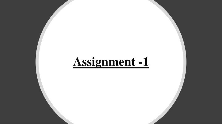 assignment 1