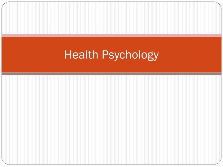 health psychology