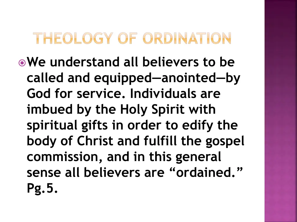 theology of ordination 1