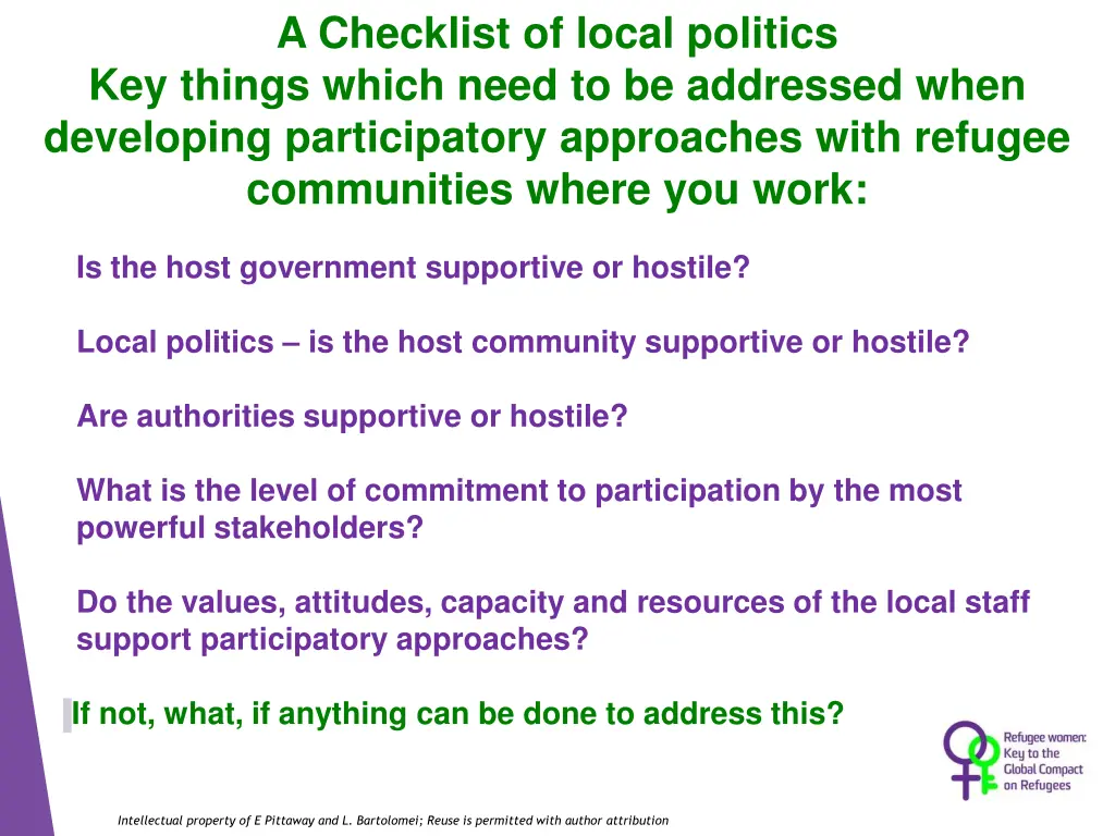 a checklist of local politics key things which
