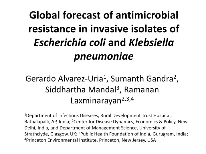 global forecast of antimicrobial resistance