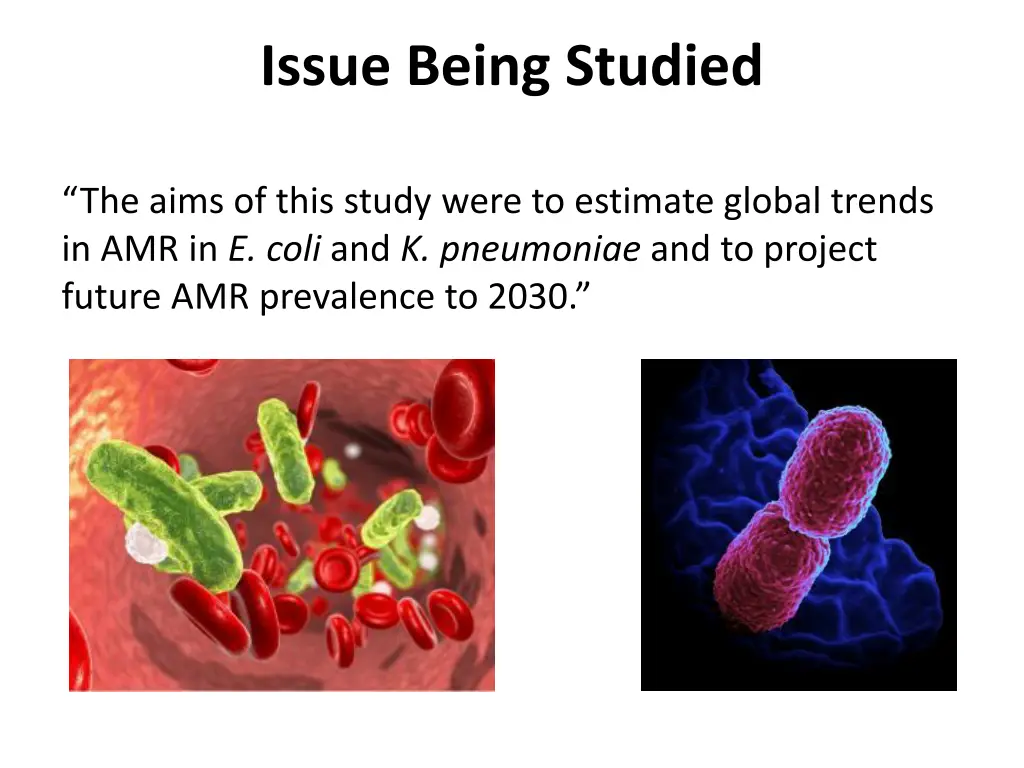 issue being studied