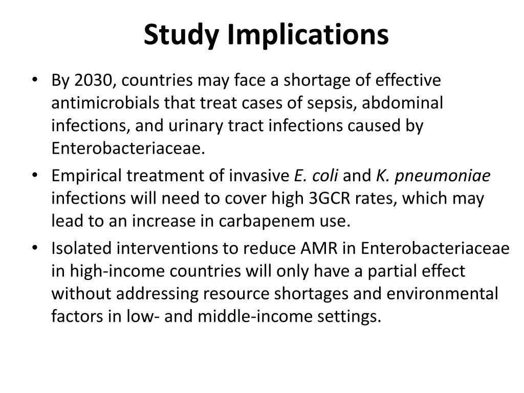 study implications