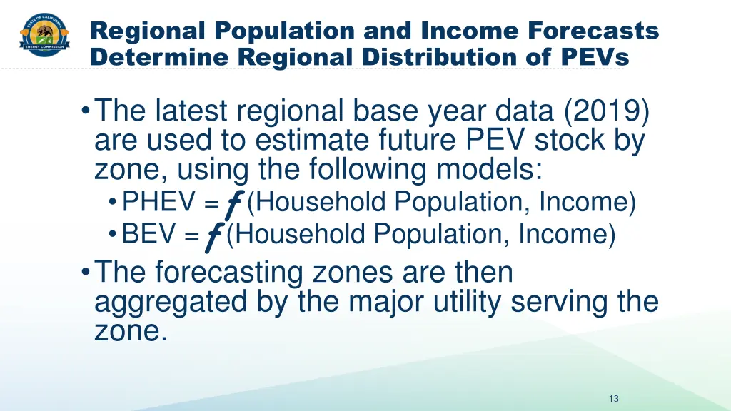 regional population and income forecasts