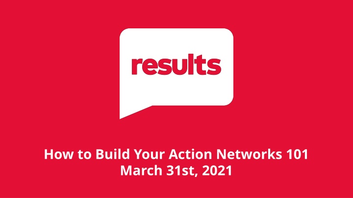 how to build your action networks 101 march 31st