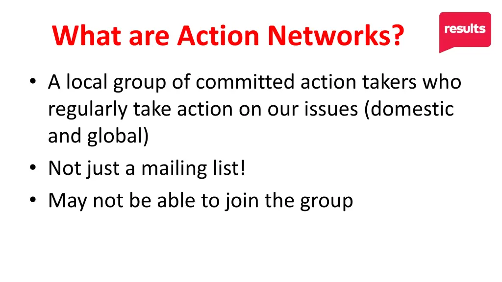 what are action networks