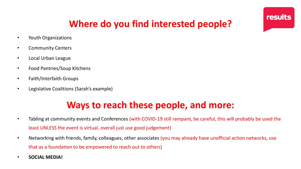 where do you find interested people