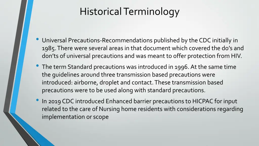 historical terminology