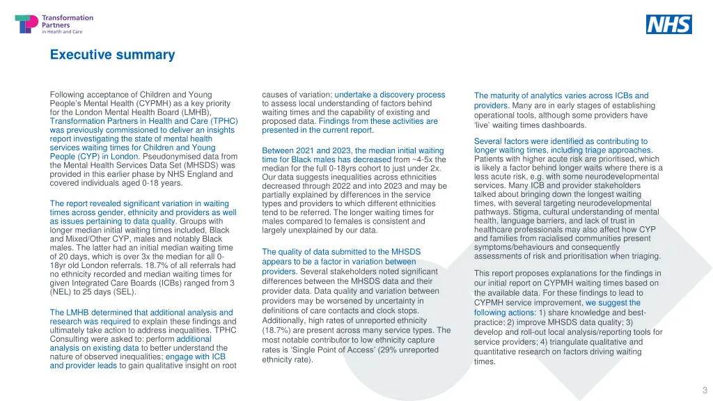 executive summary