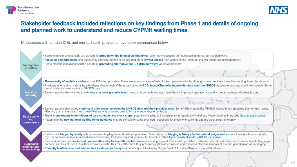 stakeholder feedback included reflections