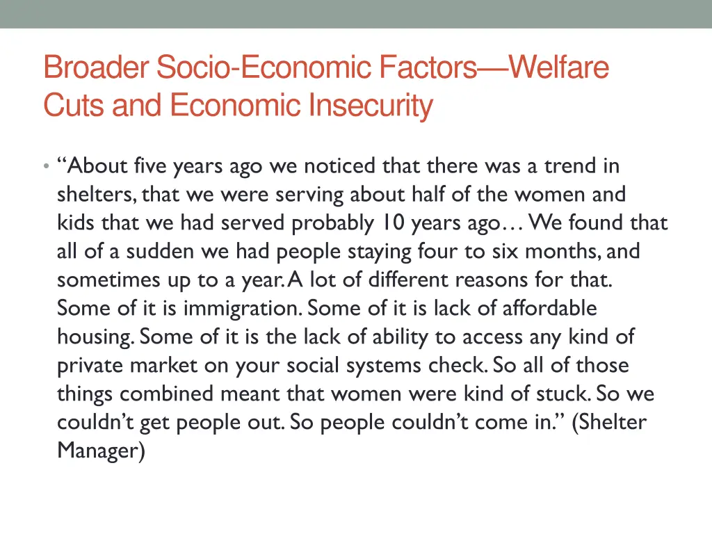 broader socio economic factors welfare cuts