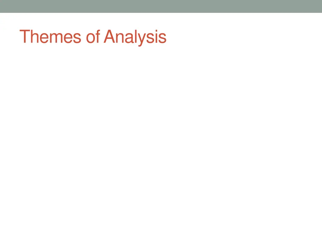 themes of analysis