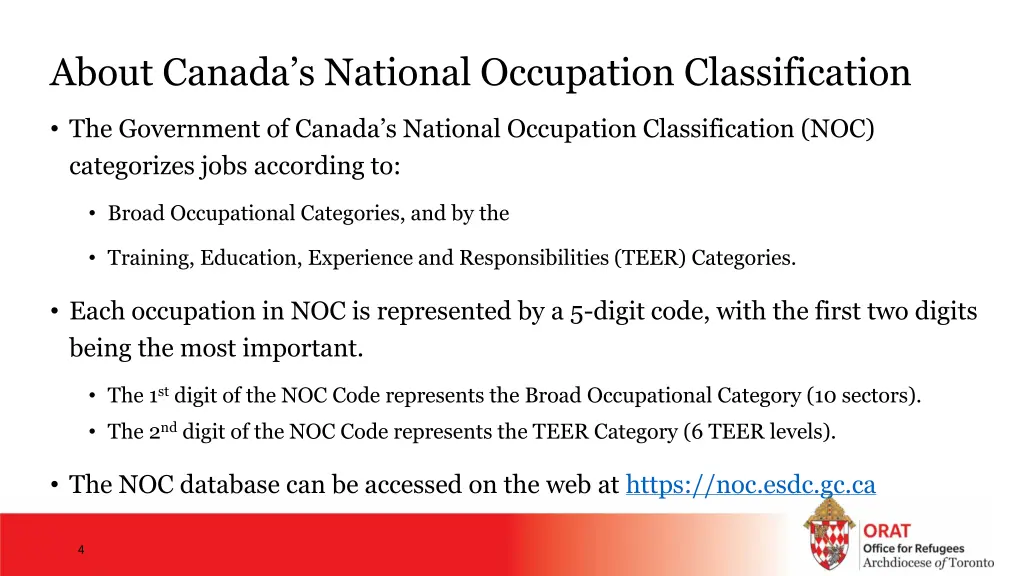 about canada s national occupation classification