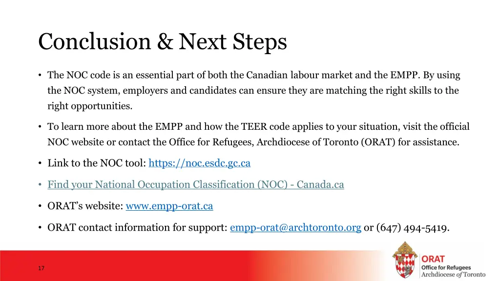 conclusion next steps