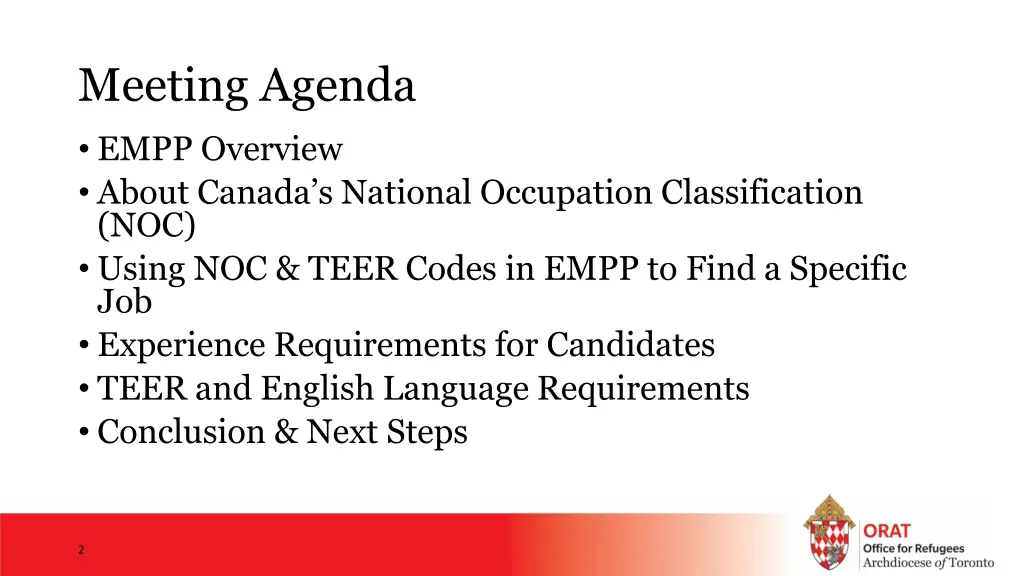 meeting agenda