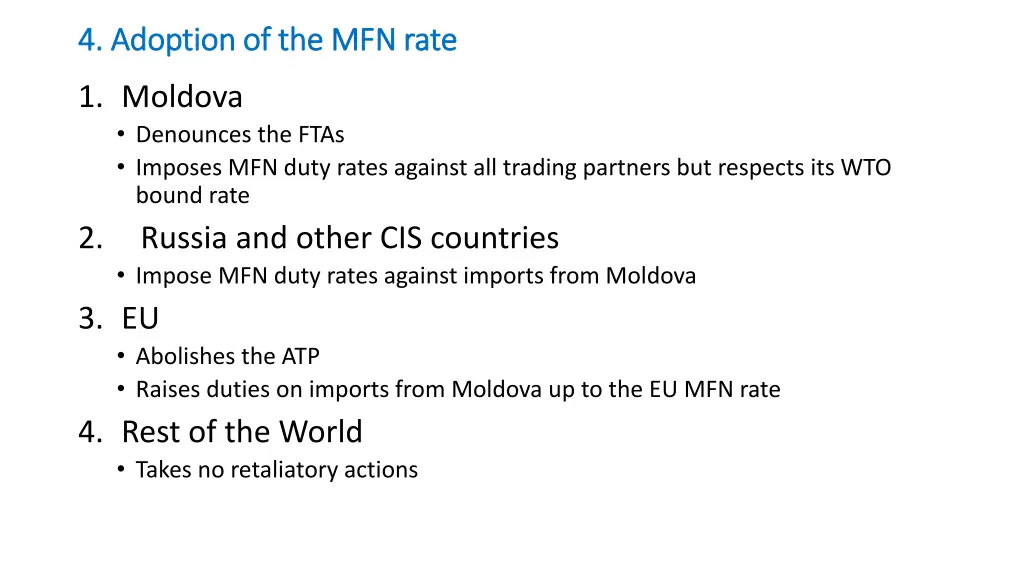 4 adoption of the mfn rate 4 adoption