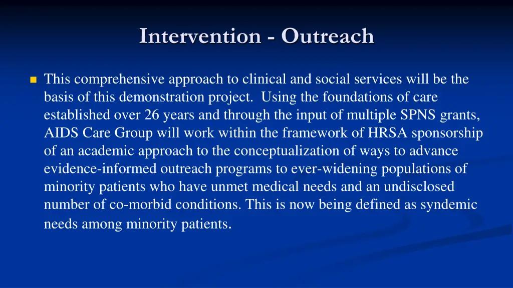 intervention outreach