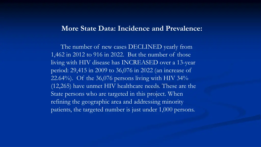 more state data incidence and prevalence