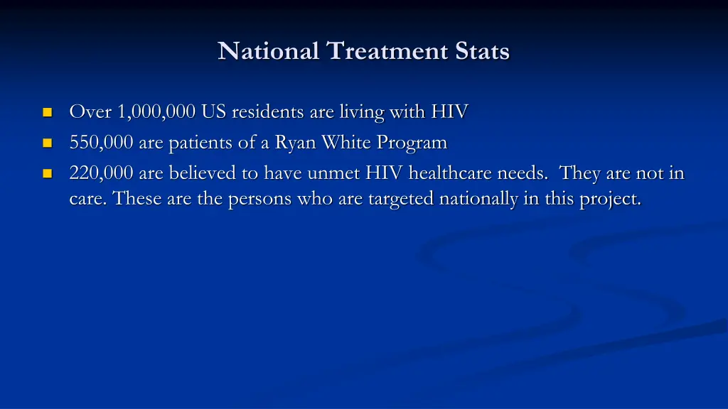 national treatment stats