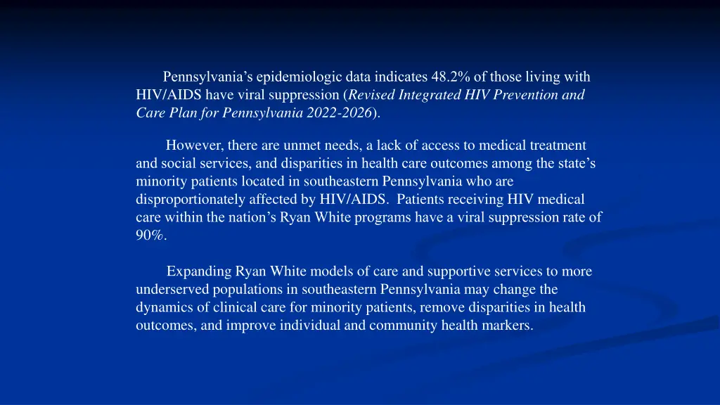 pennsylvania s epidemiologic data indicates