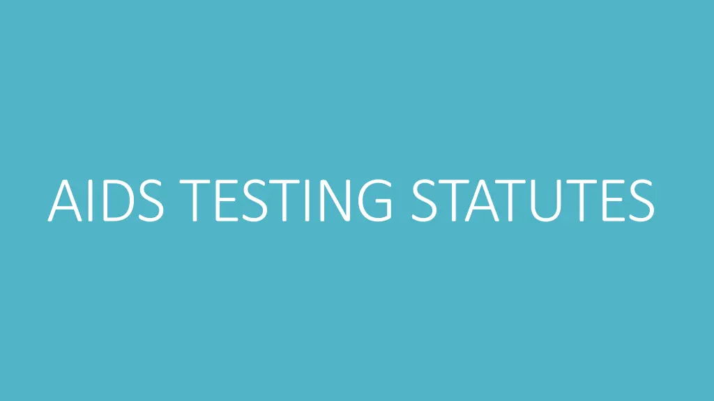 aids testing statutes