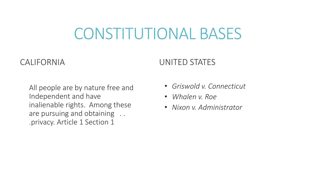 constitutional bases