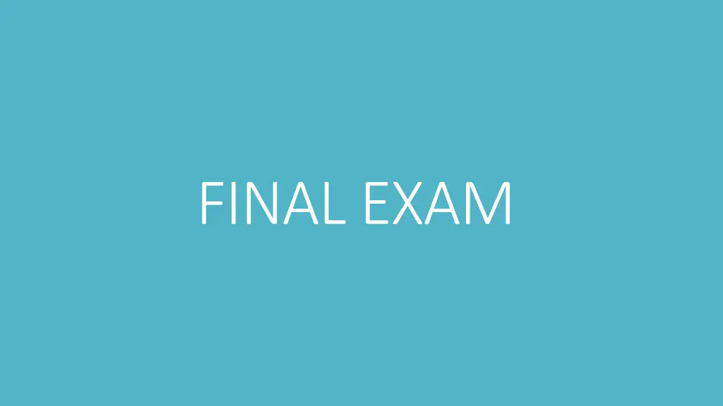 final exam