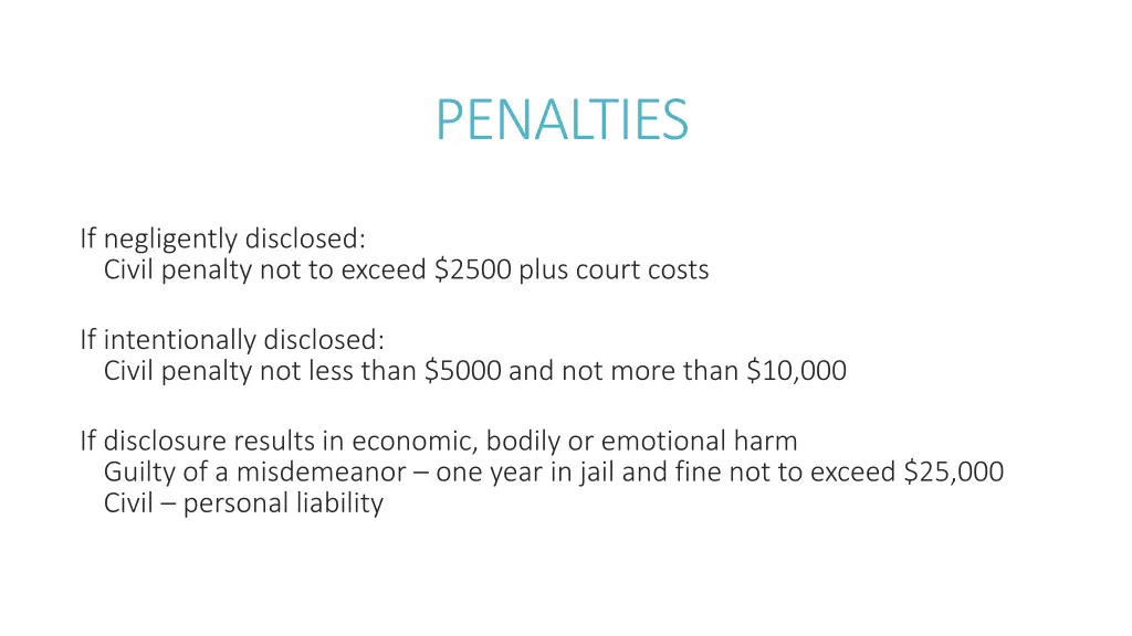 penalties