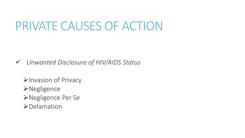private causes of action