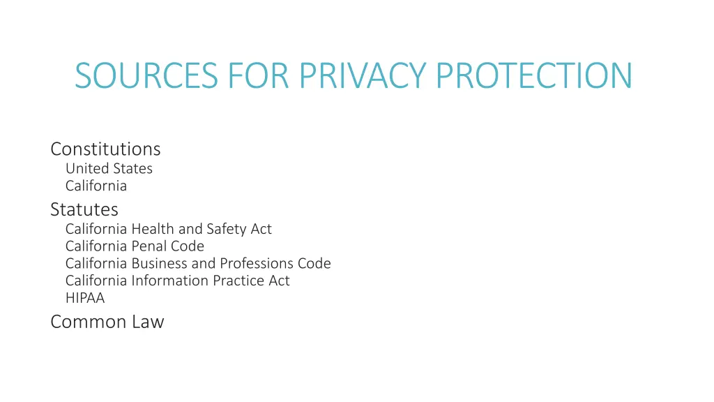 sources for privacy protection