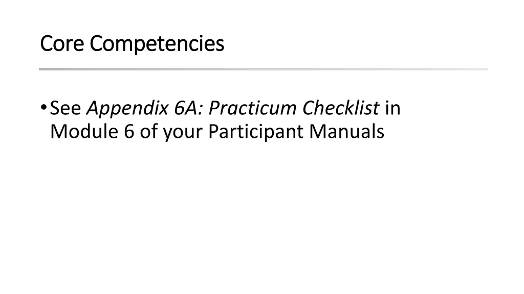 core competencies core competencies